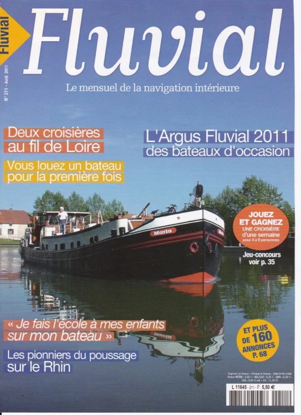 Maria op de omslag van het tijdschrift Fluvial