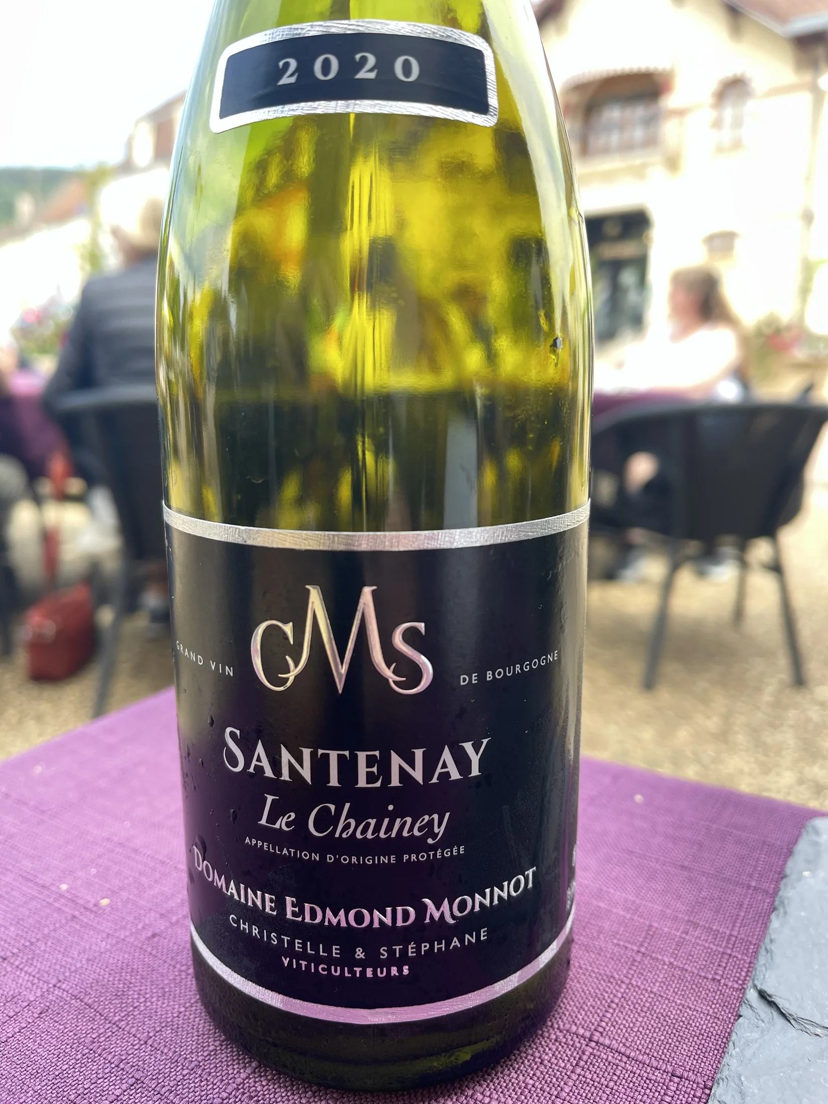 Étiquette de bouteille : Santenay · Le Chainey · Domaine Edmond Monnot