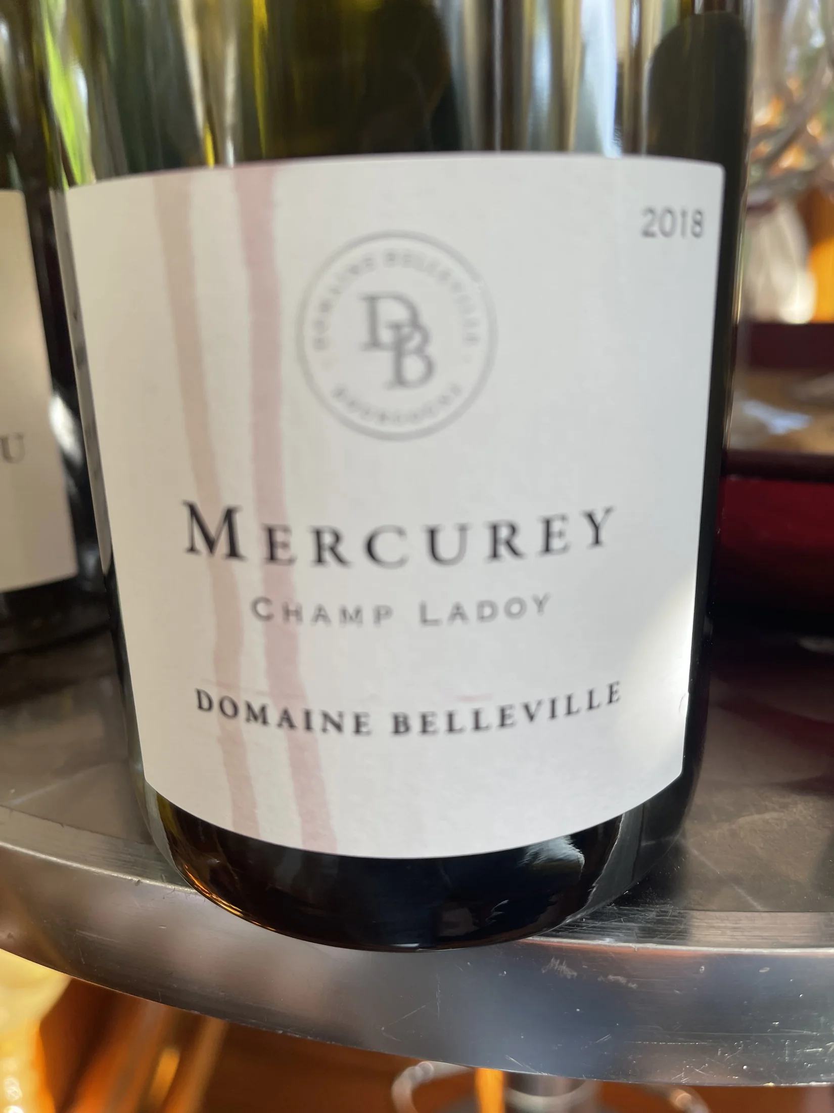 Étiquette de bouteille : Mercurey · Champ Ladoy · Domaine Belleville