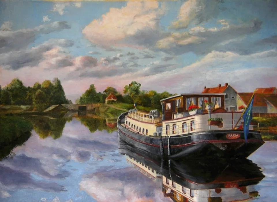 Een schilderij van Maria door een plaatselijke kunstenaar